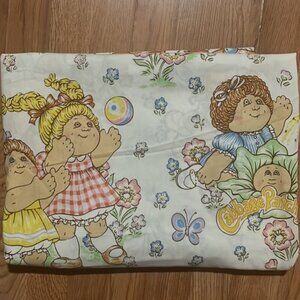 Vintage 1983 Cabbage Patch Kids Twin Flat Sheet Muslin